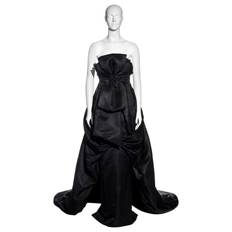 dior black dress open back|christian dior evening dress.